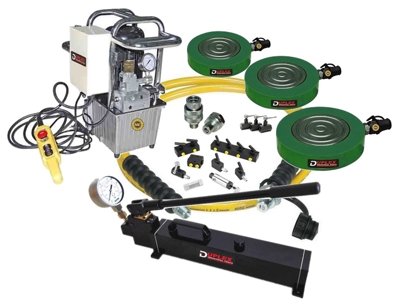 Ultra-low Height Cylinder duplex, stc-02510, kich thuy luc 25 tan, bom tay thuy luc, bom dien thuy luc,