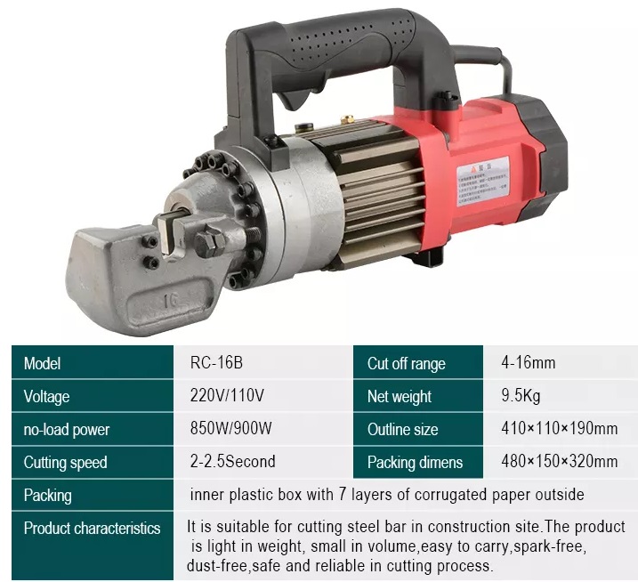 Máy cắt sắt thủy lực chạy điện model RC-16B