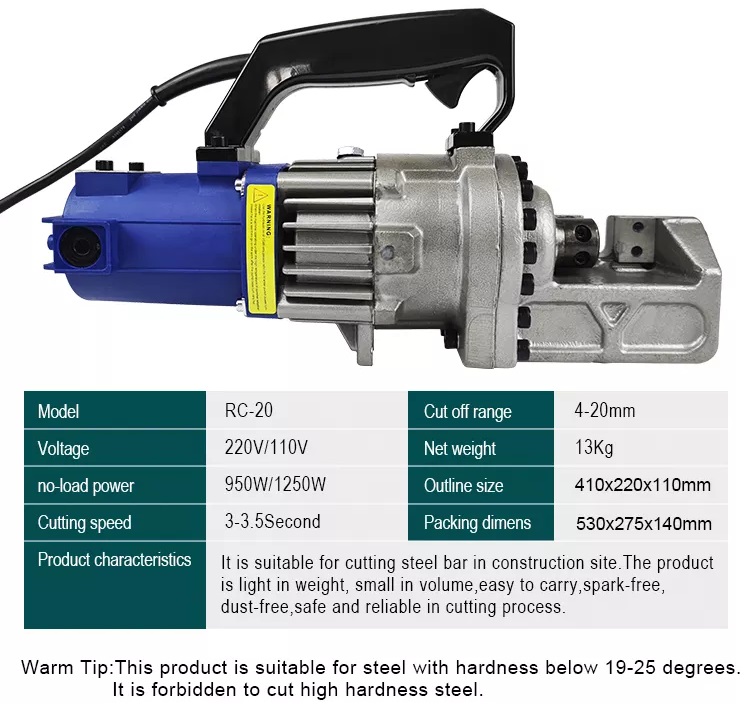 Máy cắt sắt thủy lực cầm tay chạy điện RC-20