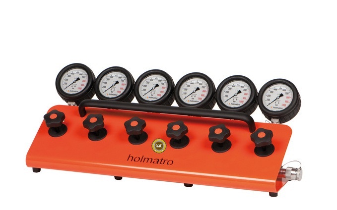 Valve 6 cổng + 6 đồng hồ &aacute;p 720 bar