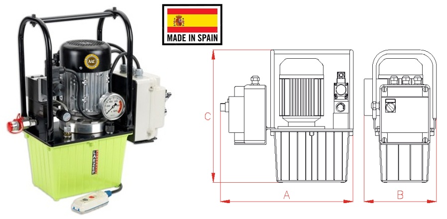 Bom dien co le thuy luc larzep 5 lit