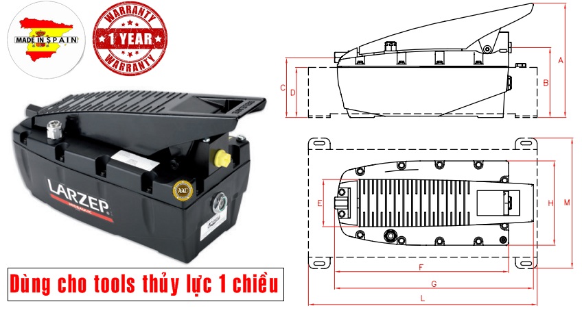 Air hydraulic pumps, z14007, bom khi nen thuy luc, larzep/spain, bom tay thuy luc, bom dien thuy luc, kich thuy luc 1 chieu, kich thuy luc 2 chieu,