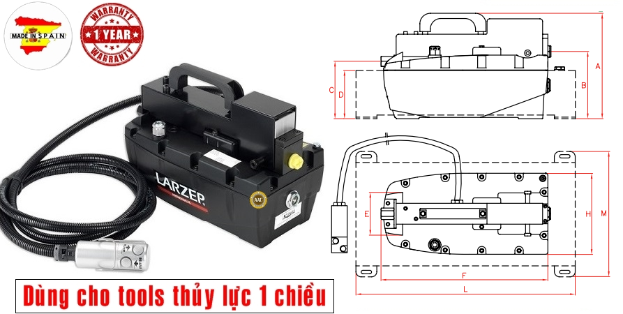 Air hydraulic pumps, zr19107, bom khi nen thuy luc, larzep/spain, bom tay thuy luc, bom dien thuy luc, kich thuy luc 1 chieu, kich thuy luc 2 chieu,