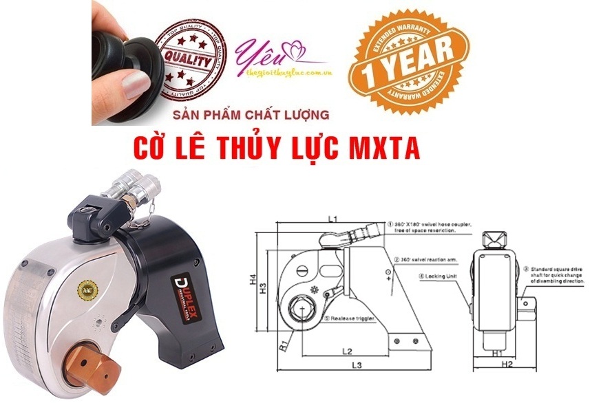 Co le thuy luc, co le thuy luc dang chup 1940 - 19409 N.m, Hydraulic Torque Wrench, http://thegioithuyluc.com.vn