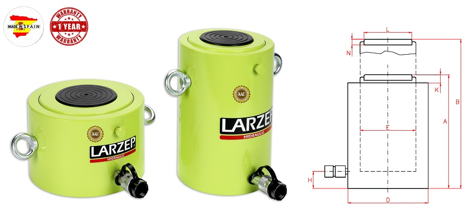 larzep single acting, ssr14005, hydraulic cylinder, larzep/sapin, kich thuy luc 1 chieu, bom tay thuy luc, bom dien thuy luc, 
