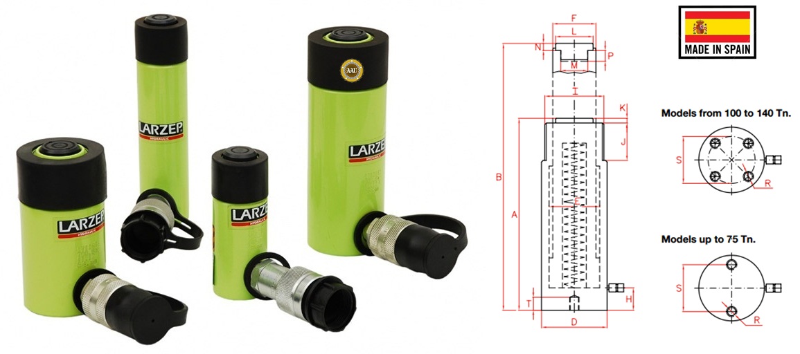 kich 1 chieu, kich thuy luc 100 tan, kich thuy luc 1 chieu 100 tan 260 mm, htttp://thegioithuyluc.com.vn