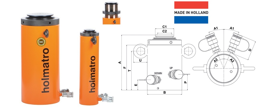 Kich thuy luc 2 chieu vong ham 50 tan 50 mm