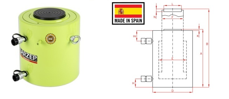 kich 2 chieu larzep 50 tan 50 mm