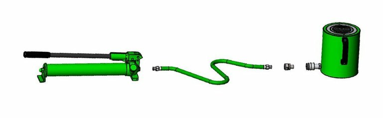 Sơ đồ 1 kích phối cho 1 bơm tay